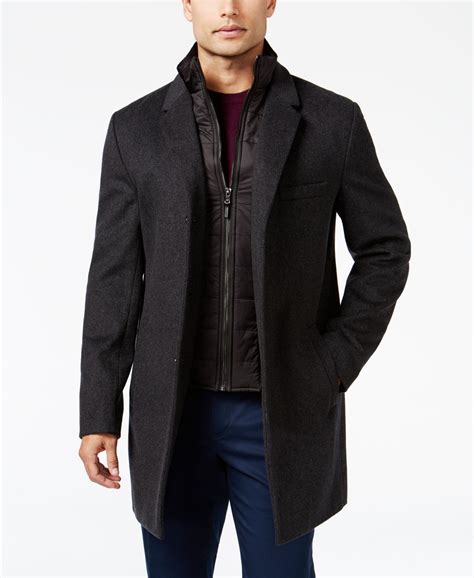 michael kors mens grey jacket|michael kors men's overcoat.